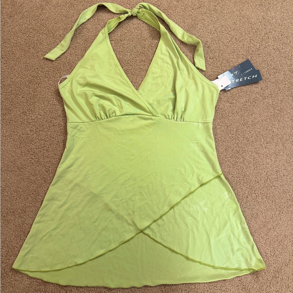 light green halter top